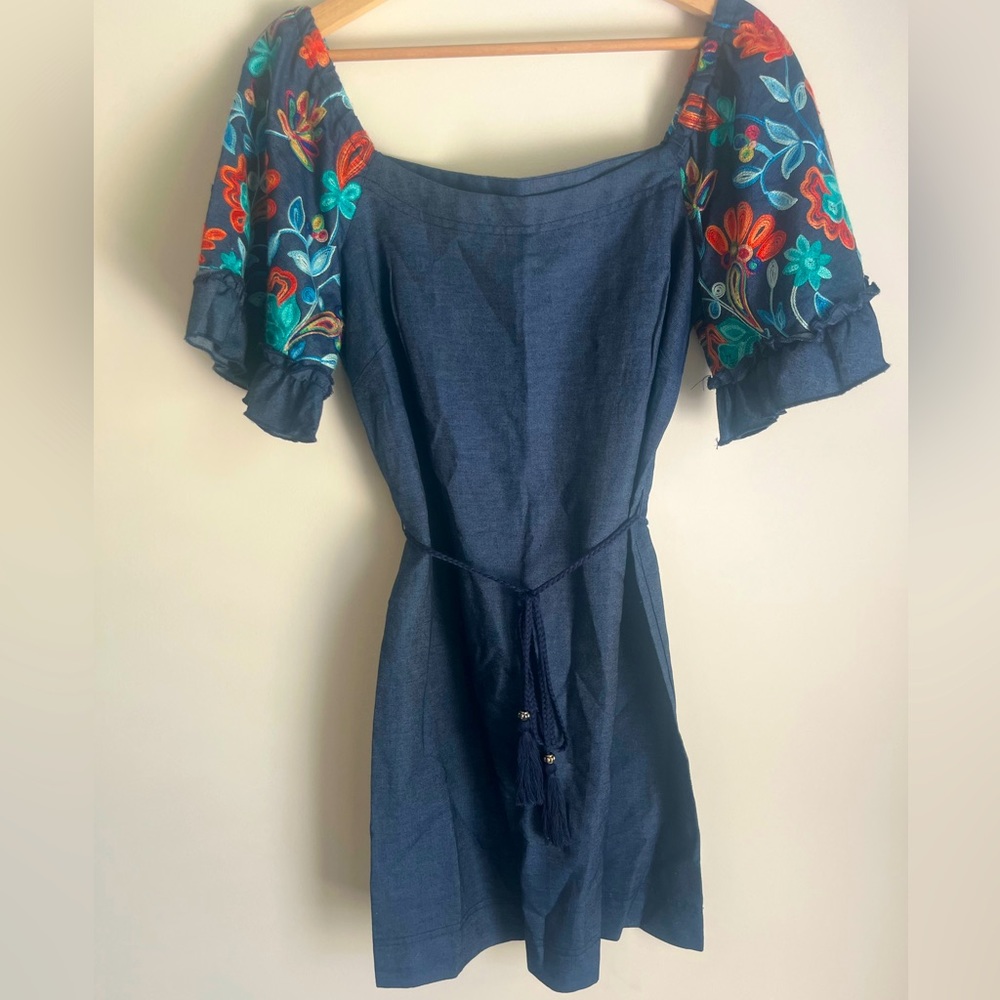 5/$25 Embroidery/denim Dress